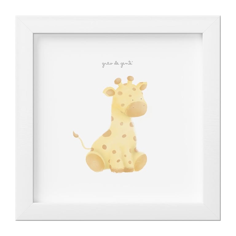 Quadro Amiguinha Girafa 18cm