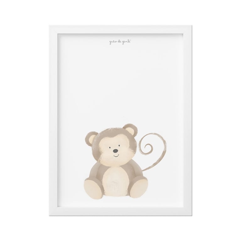 Quadro Amiguinho Macaco 25cm