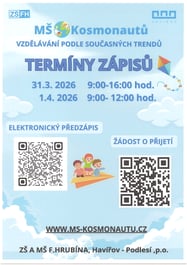 ZÁPIS DO MŠ 2026