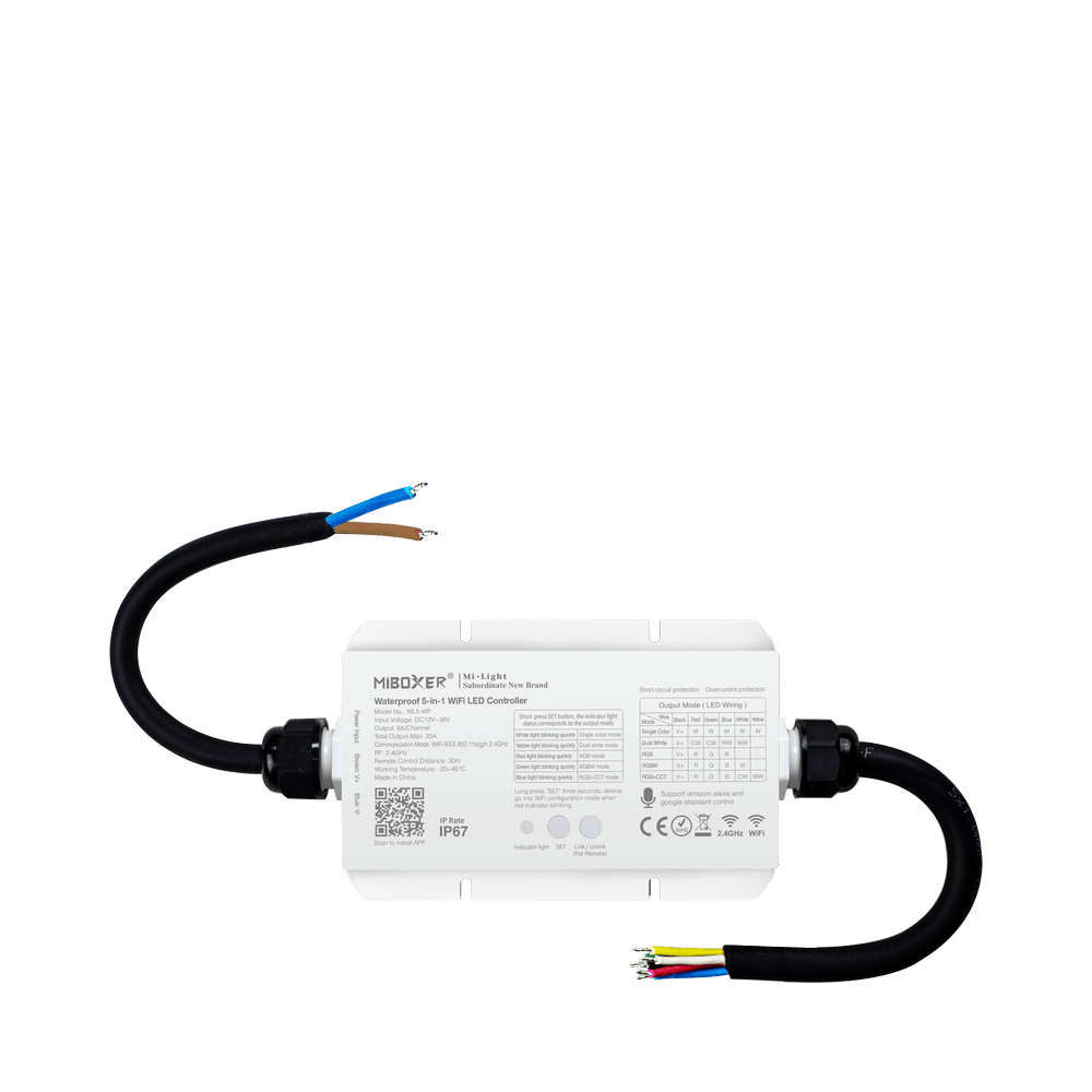 Waterproof 5-in-1 WiFi LED Controller