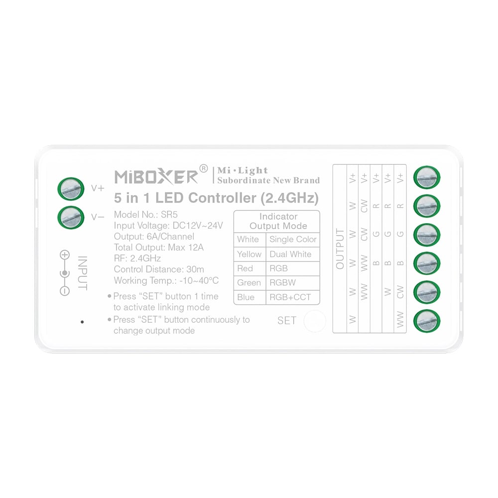 (FUT037S+) Kontroler 5w1 LED 12-24VDC 12A