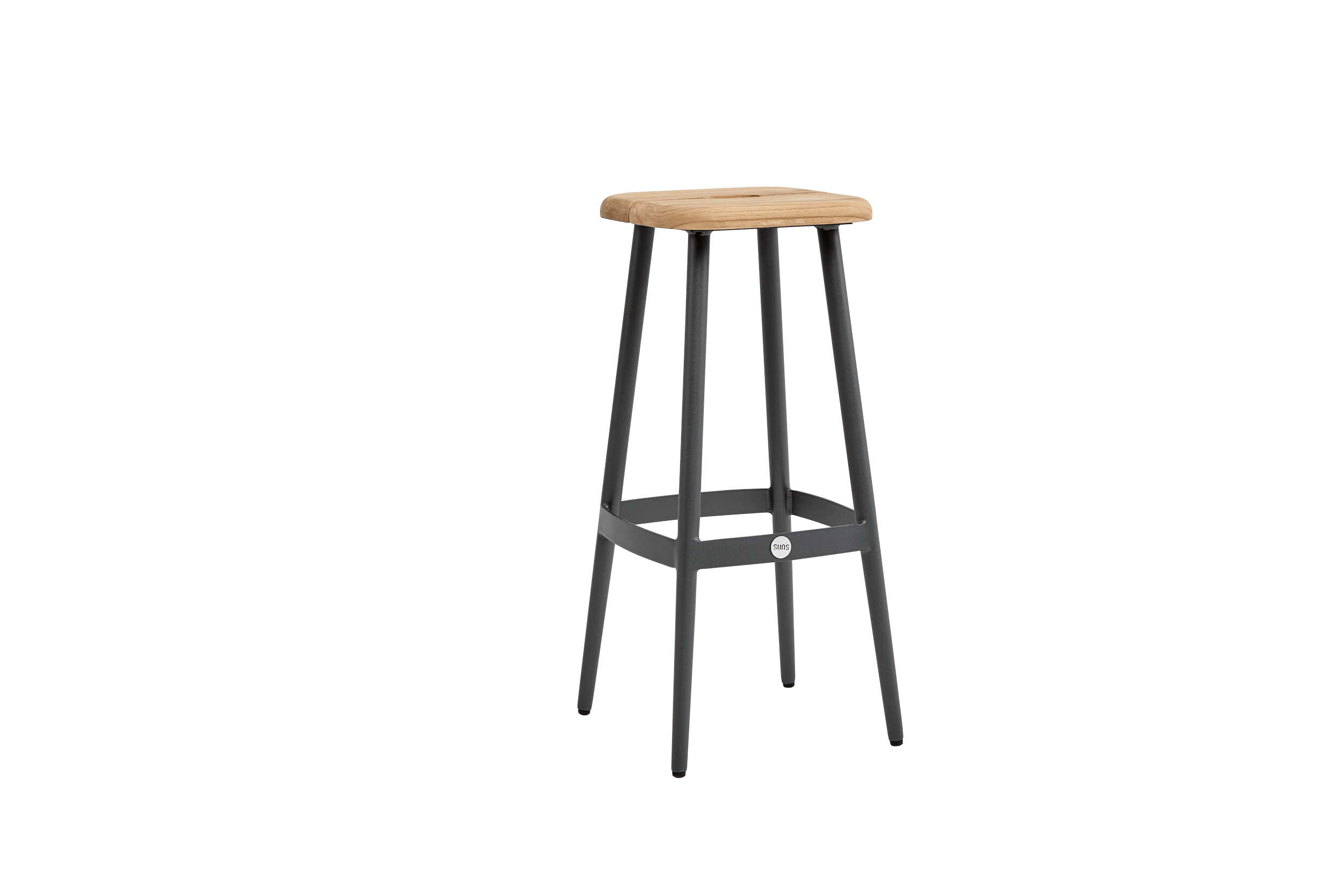 Barkruk aluminium/teak