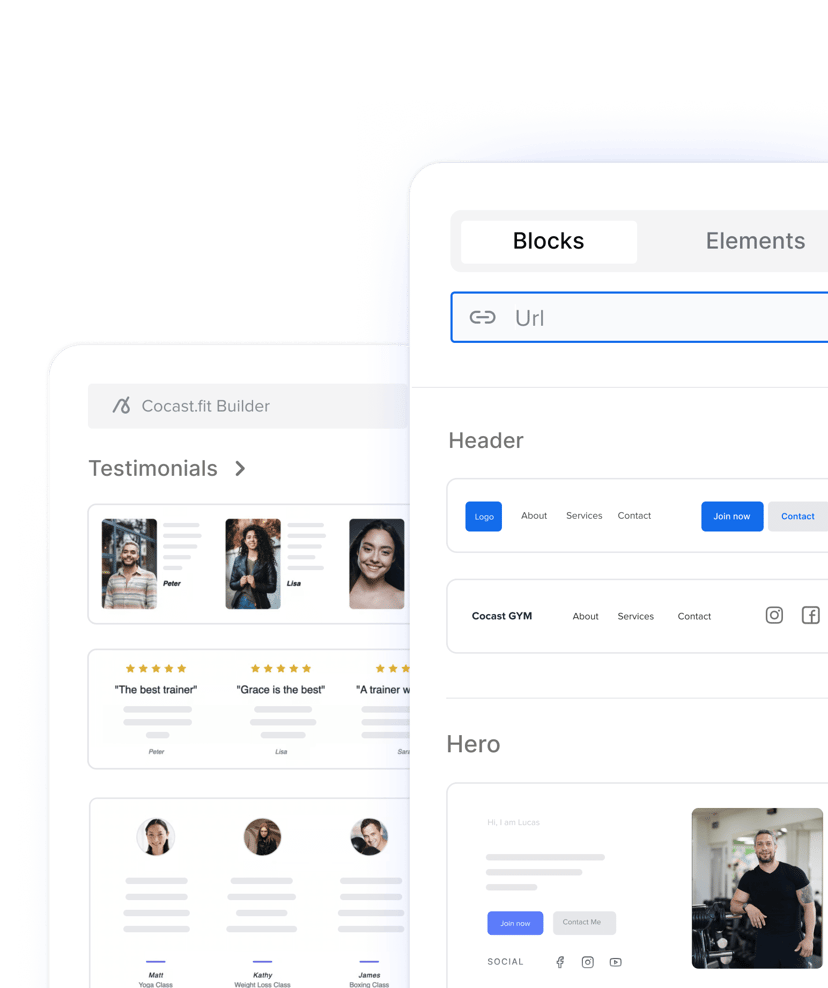 website builder elements