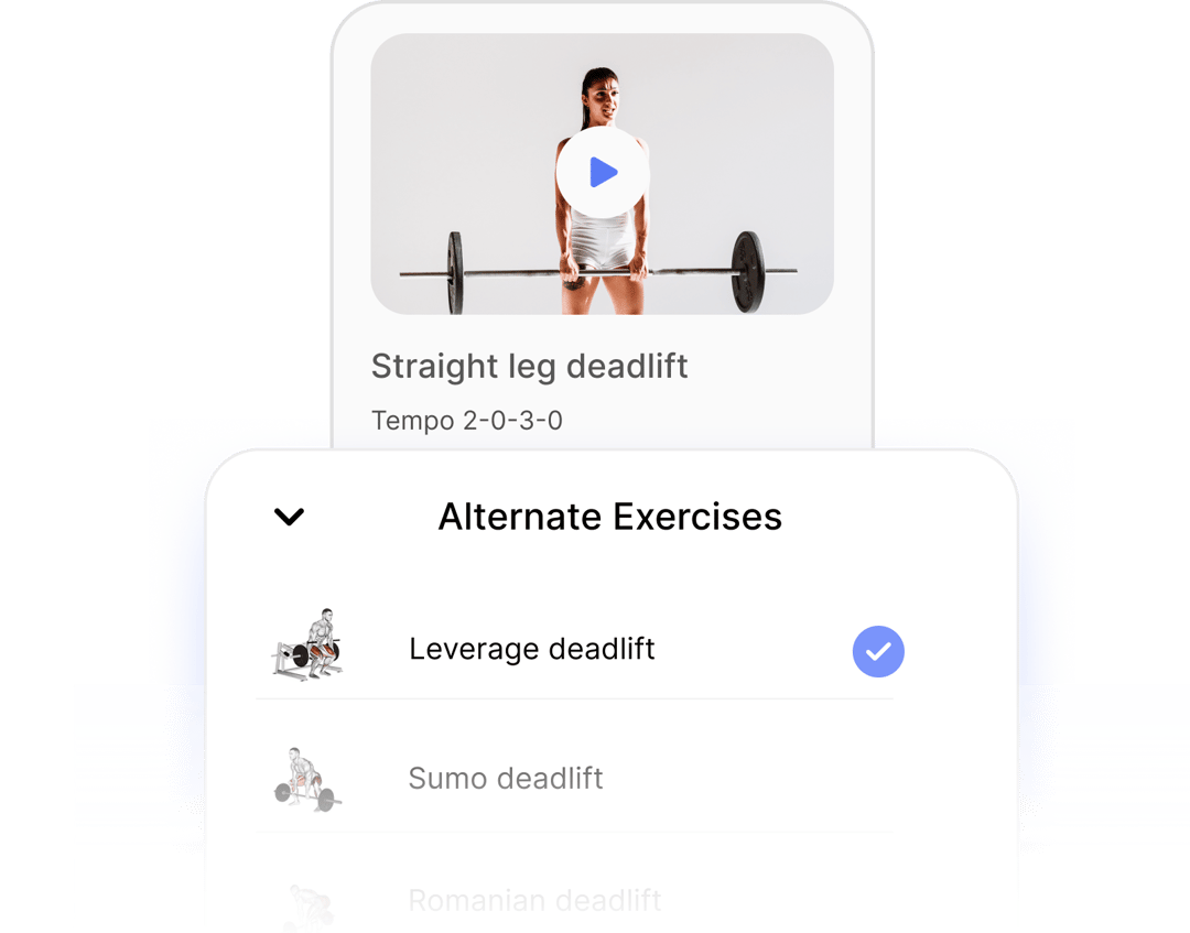 alternate exercises