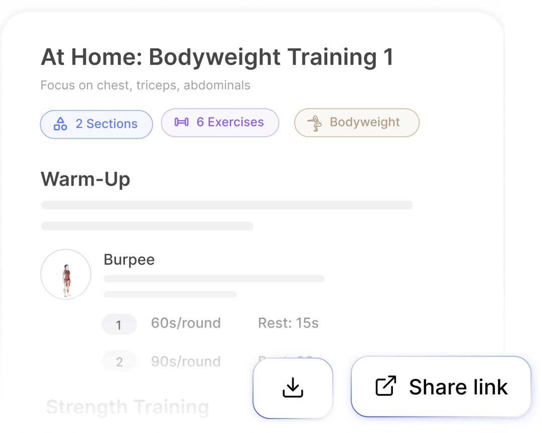 automated workout summary