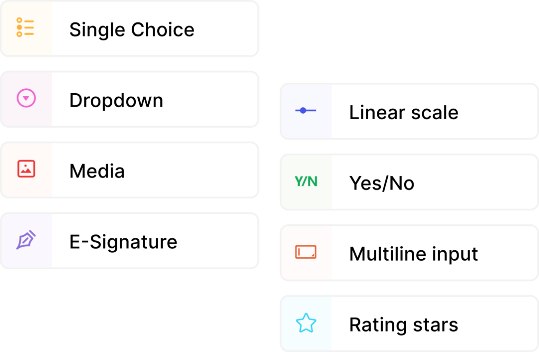 25+ question types