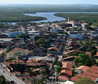Paisagem urbana na região Noroeste do Rio Grande do Sul, área de Independência RS.