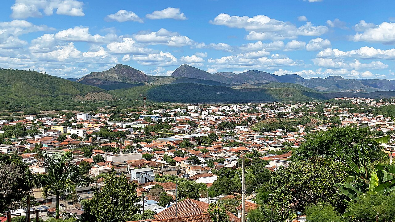 Vista aérea de Itabirinha, em Minas Gerais