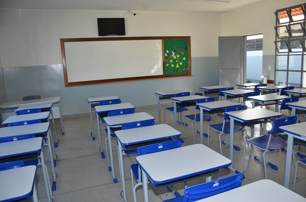 Sala de aula da rede pública de SC