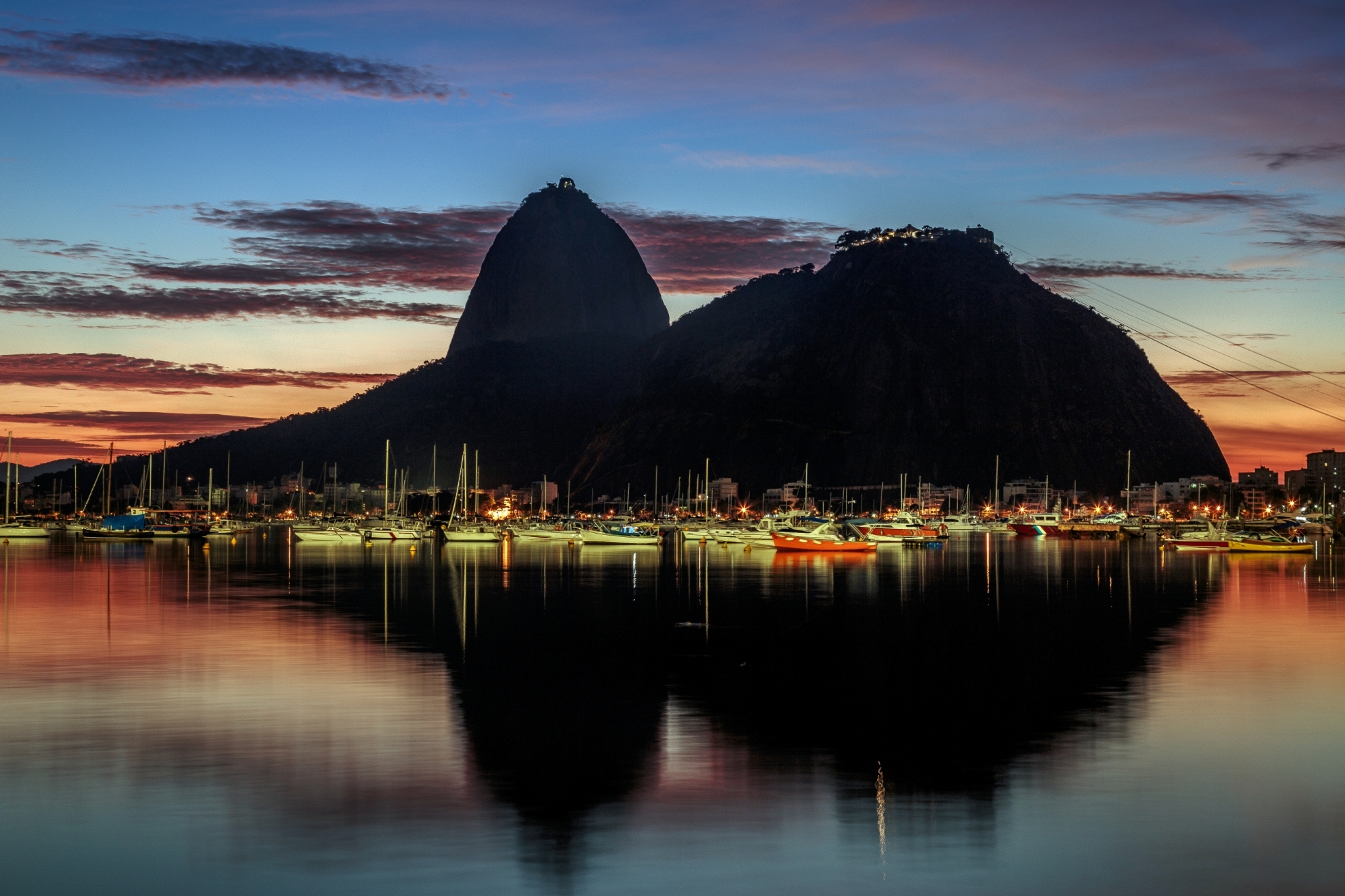 Urca e Pão de Açúcar ao entardecer, Rio de Janeiro