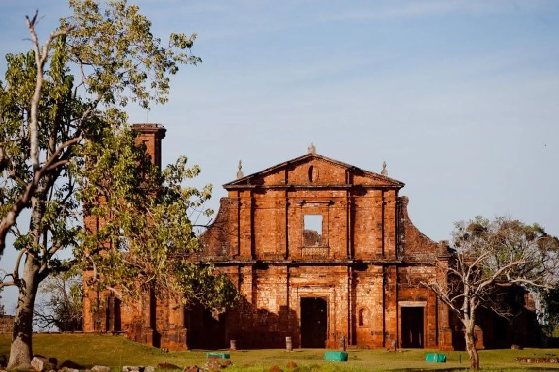 Paisagem rural no noroeste do Rio Grande do Sul ao entardecer