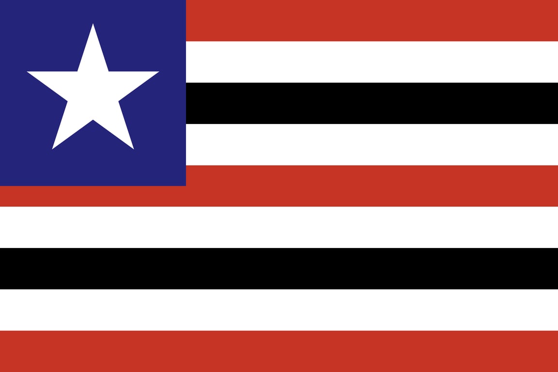 Bandeira do Maranhão em destaque, símbolo do estado onde está Itinga do Maranhão