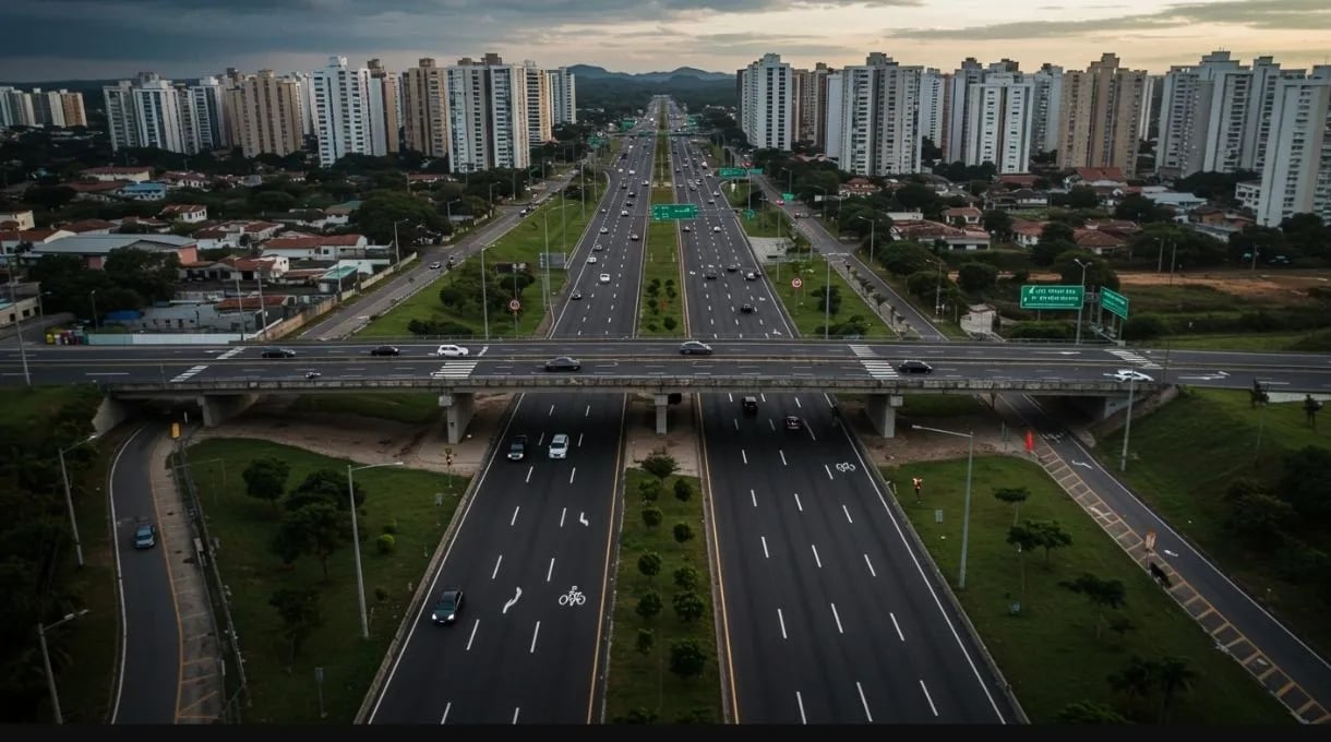 Obras de infraestrutura urbana em via pública