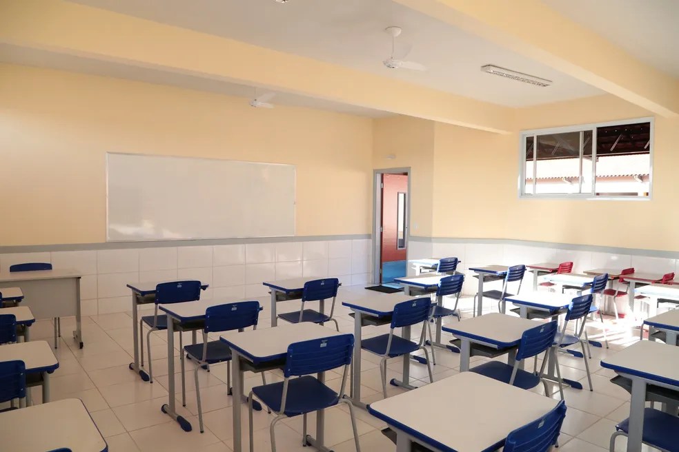 Sala de aula em escola pública