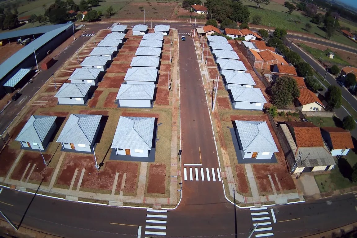 Vista aérea de Santa Isabel do Ivaí, no Noroeste do Paraná