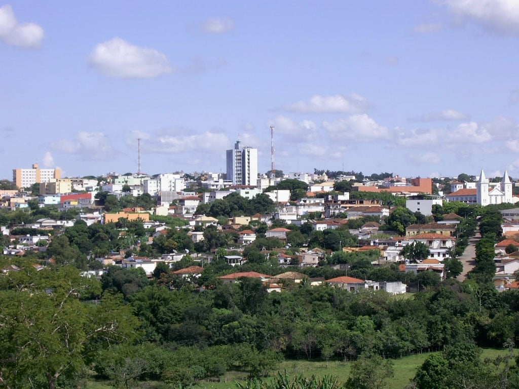 Vista aérea de Arcos MG, no Centro-Oeste de Minas Gerais