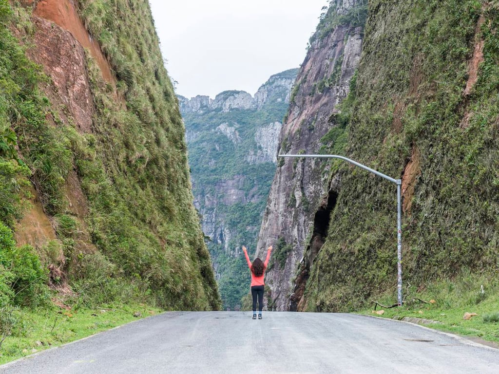 Serra do Corvo Branco na SC-370, ligação entre Grão-Pará e a Serra Catarinense