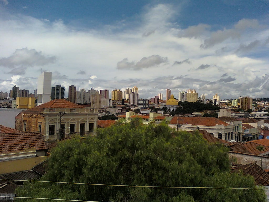 Skyline de Ribeirão Preto ao entardecer