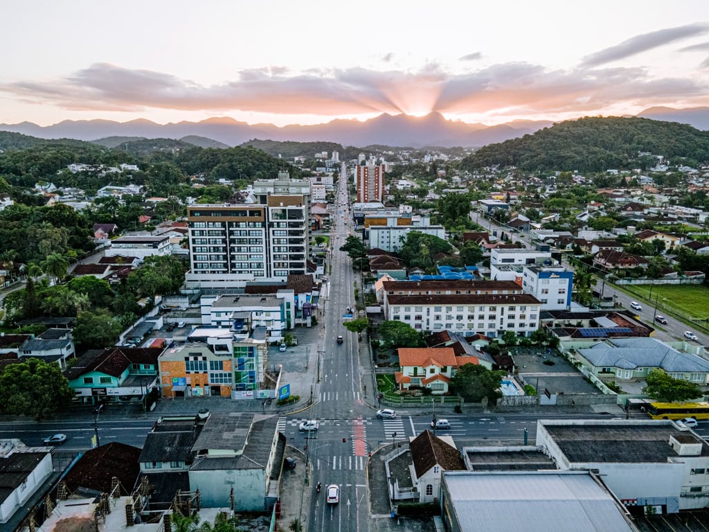 Vista aérea de Joinville, SC