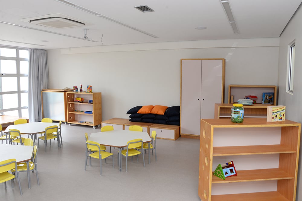 Ambiente escolar preparado para Educação Infantil