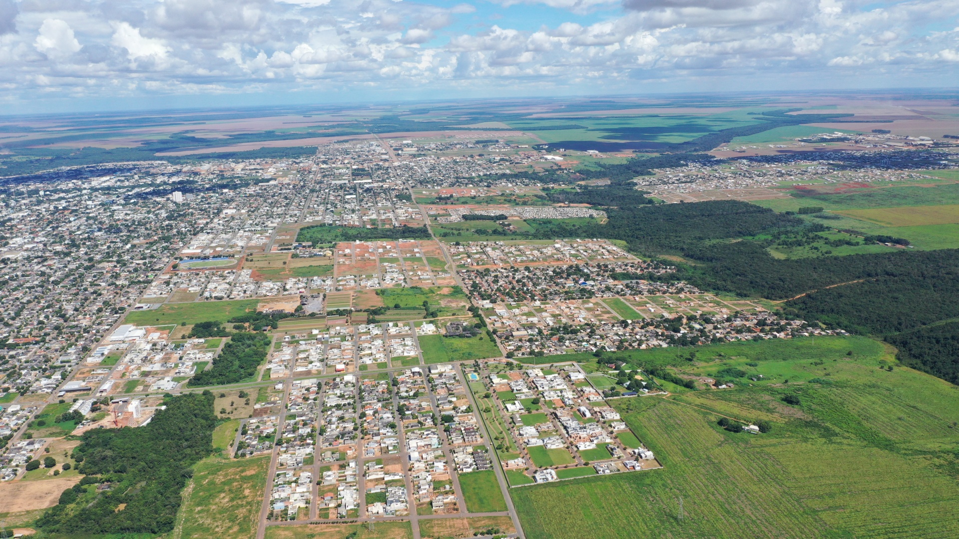 Vista aérea de Sorriso MT
