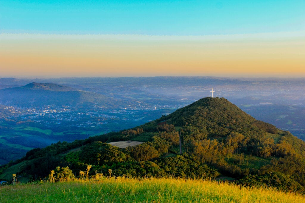 Vista aérea de Igrejinha, no Vale do Paranhana