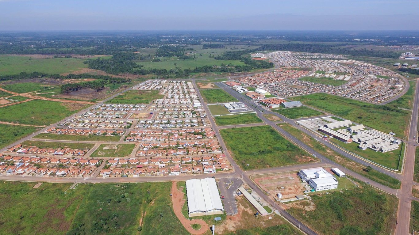Vista aérea do campus da Universidade Federal do Acre (UFAC), em Rio Branco AC