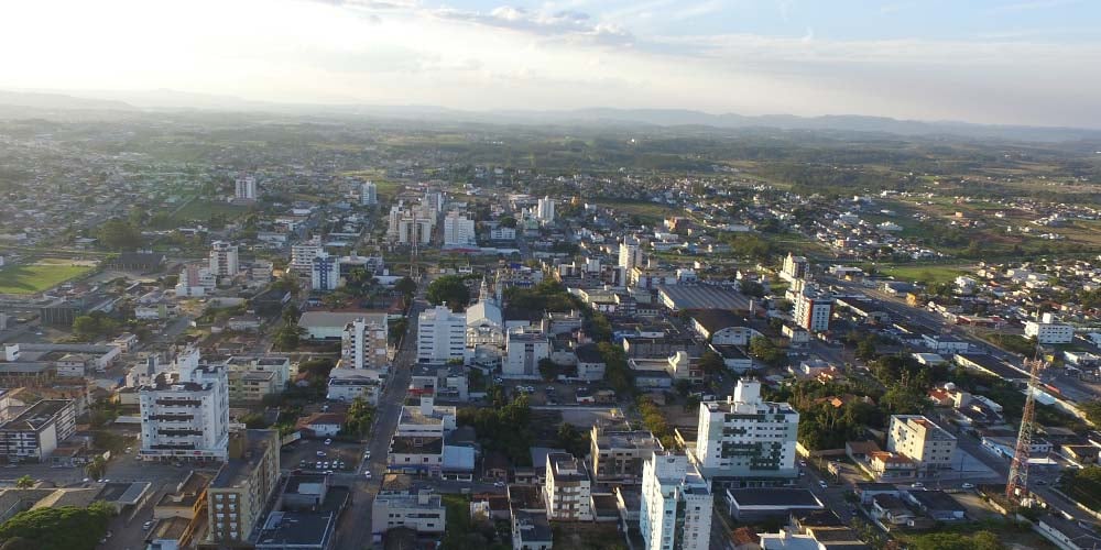 Vista aérea de Içara (SC)