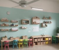 Sala de aula do ensino fundamental com materiais didáticos de Ciências