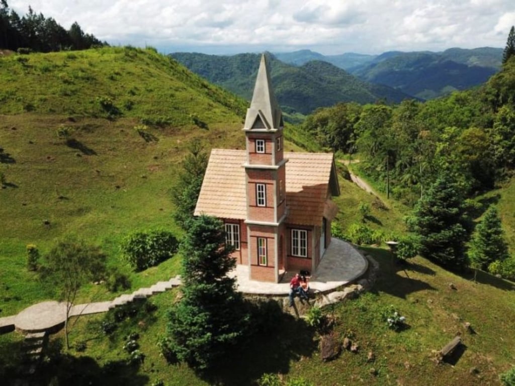 Vista aérea no Vale Europeu catarinense