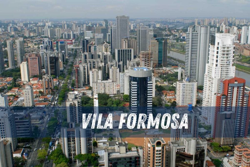 Vista urbana da Zona Leste de São Paulo, com prédios e áreas verdes na região de Vila Formosa