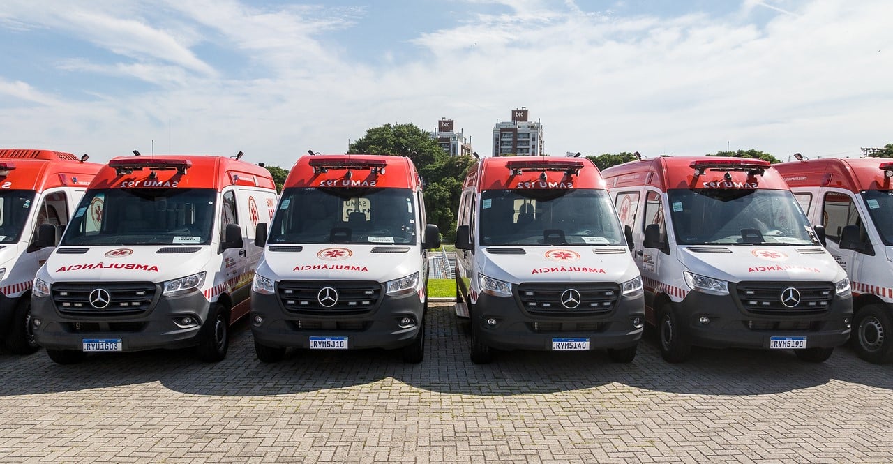 Ambulâncias do SAMU 192 em operação em Santa Catarina