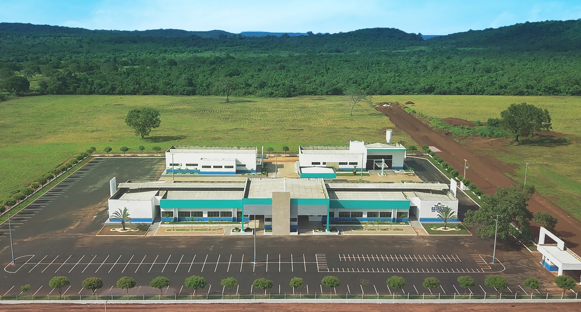 Foto aérea do campus da UEMASUL em Imperatriz MA, com blocos e área verde