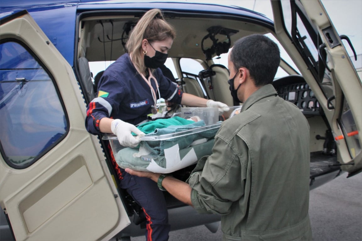 Central de regulação e despacho do SAMU 192 ES – imagem ilustrativa de atendimento aeromédico