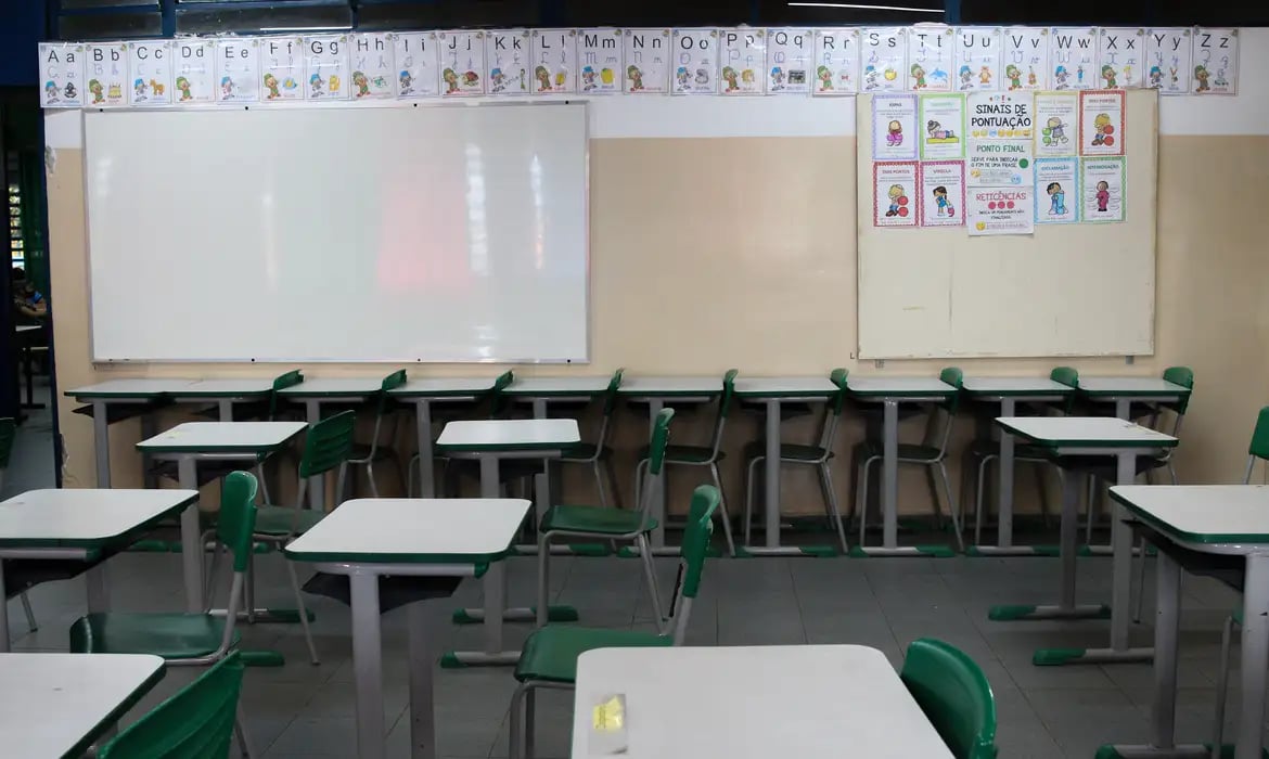 Sala de aula de escola pública