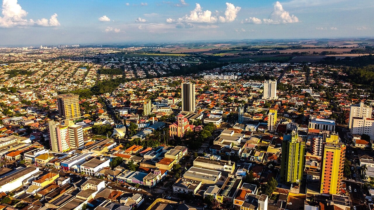 Vista aérea de Cambé, no Norte do Paraná