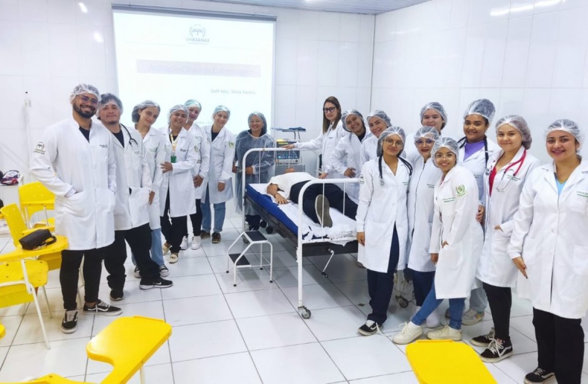 Ambiente de simulação em Enfermagem, ilustrativo