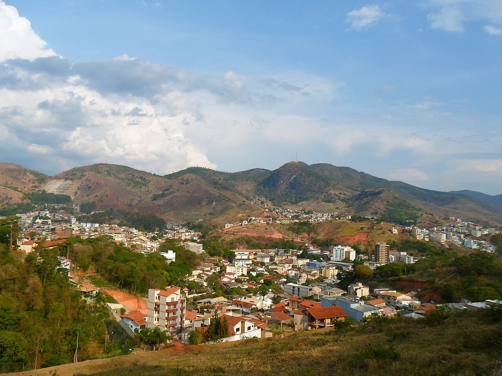 Vista aérea de Serrania MG, no Sul de Minas Gerais
