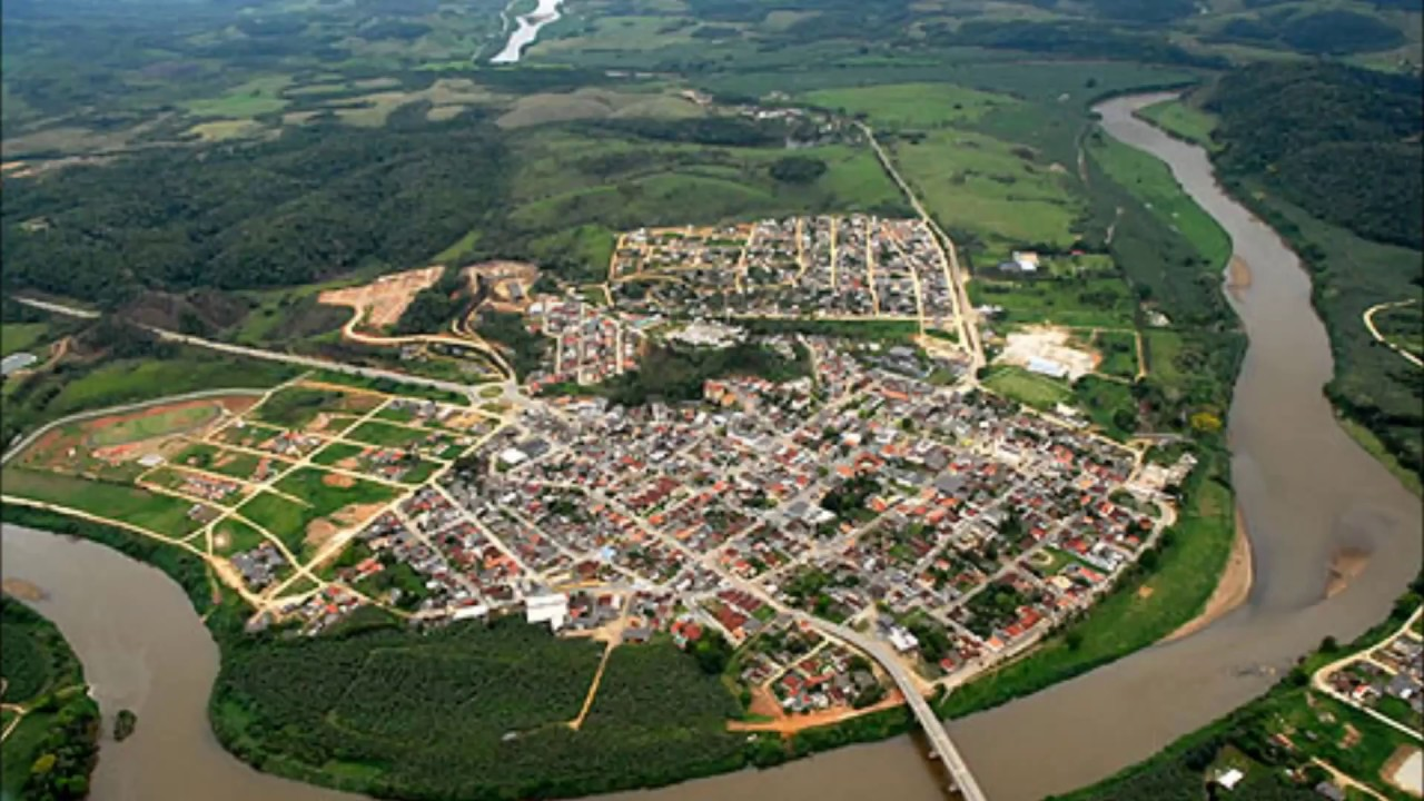 Vista aérea de Cajati SP, no Vale do Ribeira