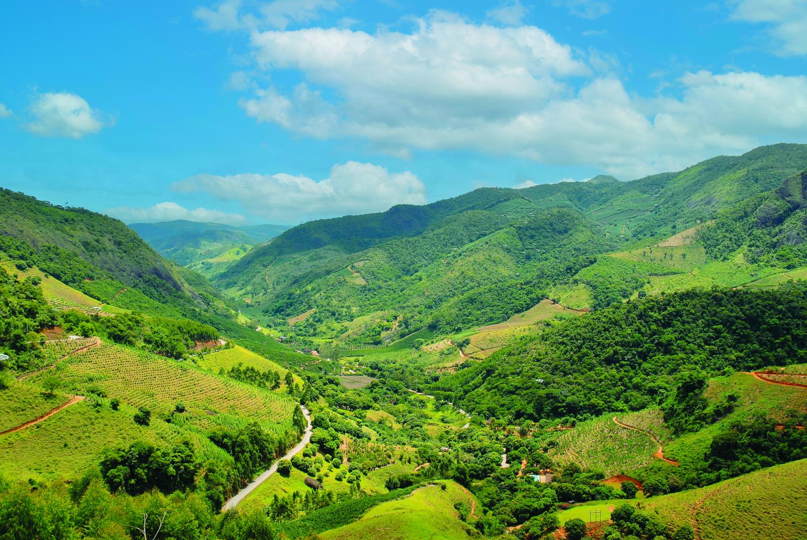 Paisagem de Santa Teresa ES, na região serrana do Espírito Santo