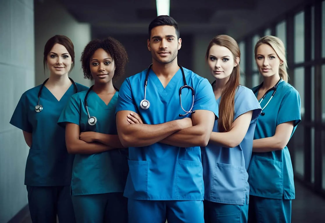 Equipe multiprofissional de saúde em ação