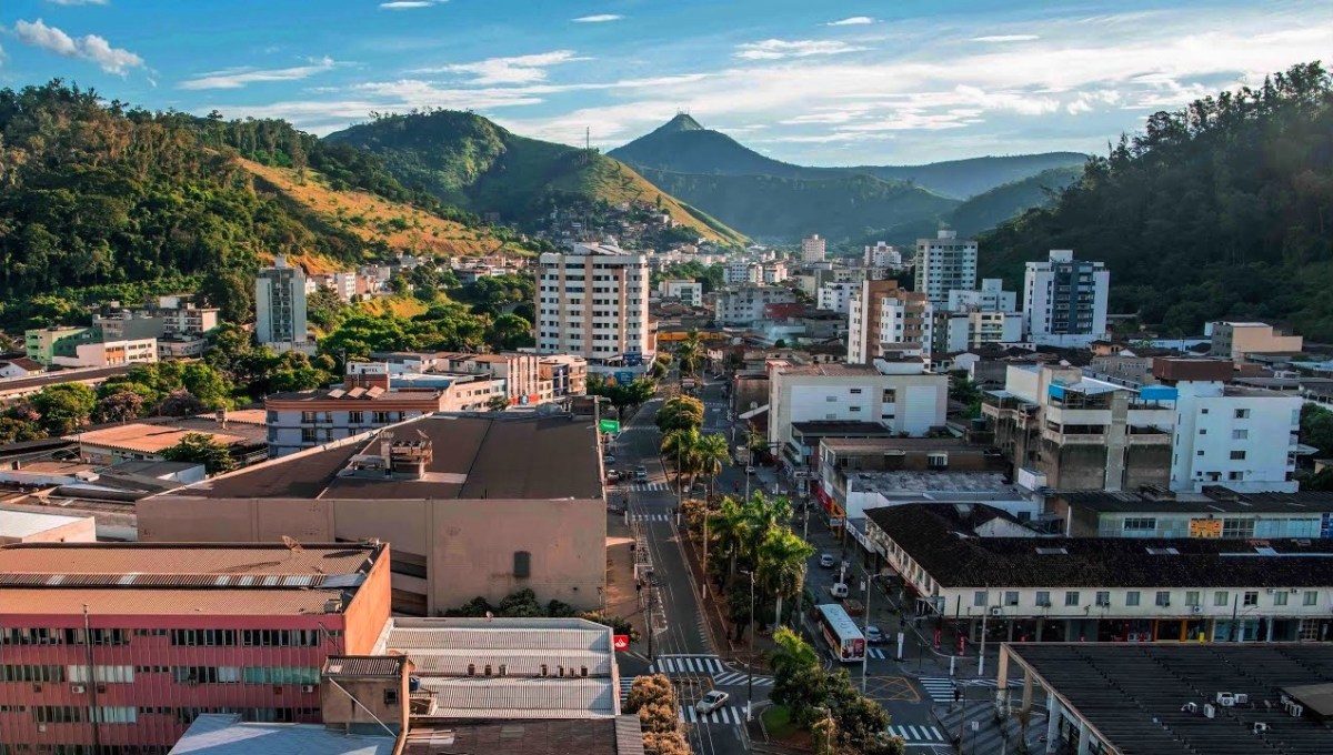 Vista aérea de Timóteo, no Vale do Aço MG