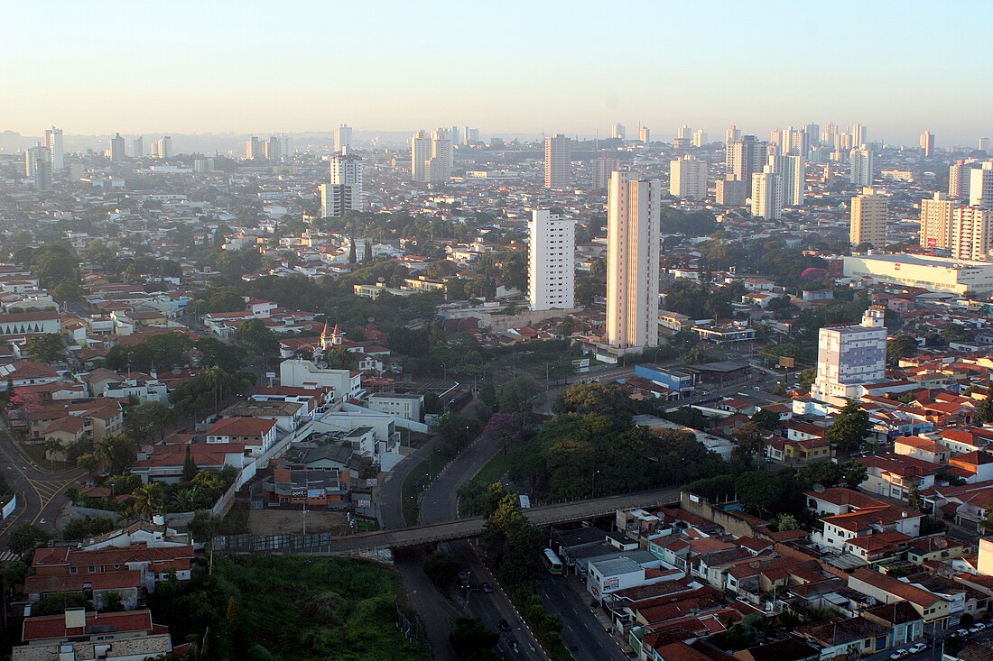 Vista urbana de Piracicaba e o Rio Piracicaba