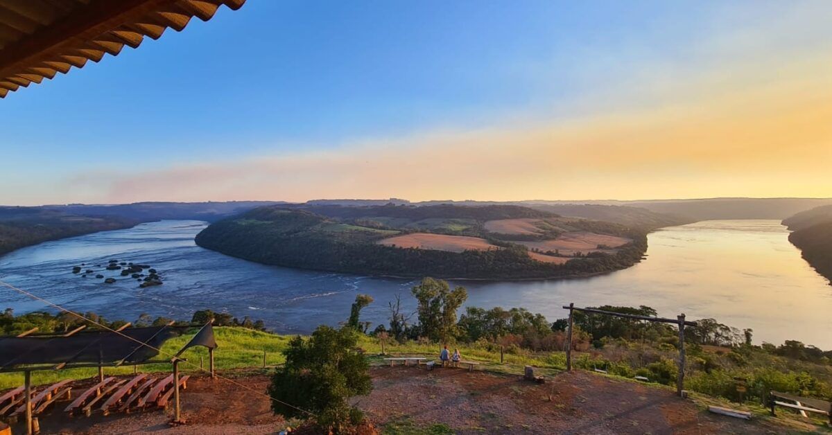 Pôr do sol no Rio Uruguai, Mondaí SC