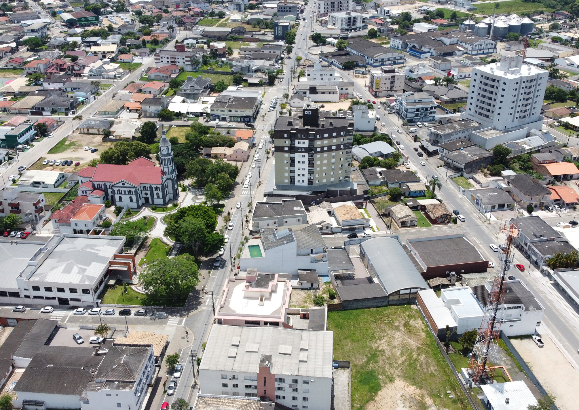Vista aérea de Morro da Fumaça, Sul de Santa Catarina