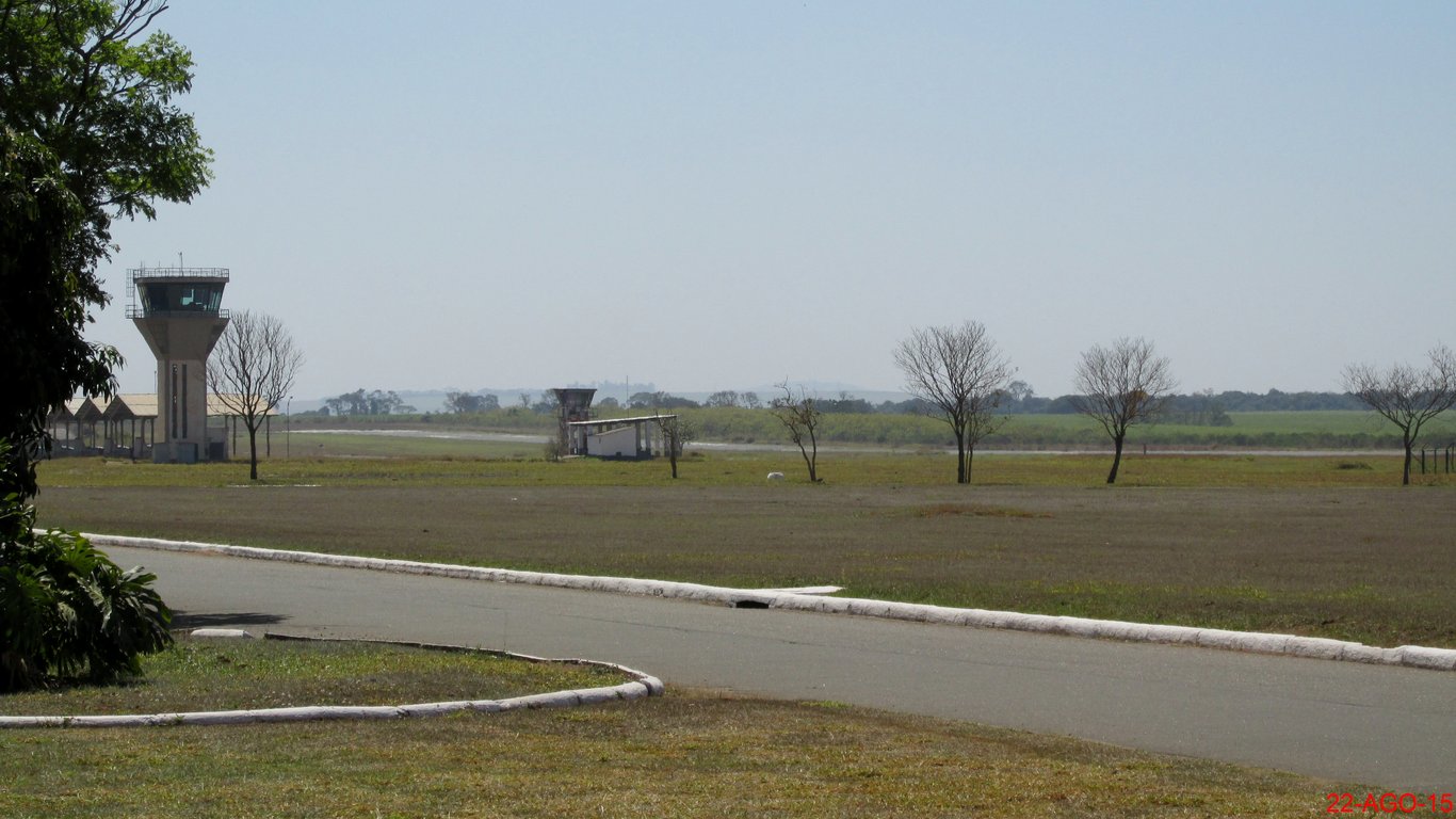 Vista aérea da Academia da Força Aérea (AFA), em Pirassununga SP
