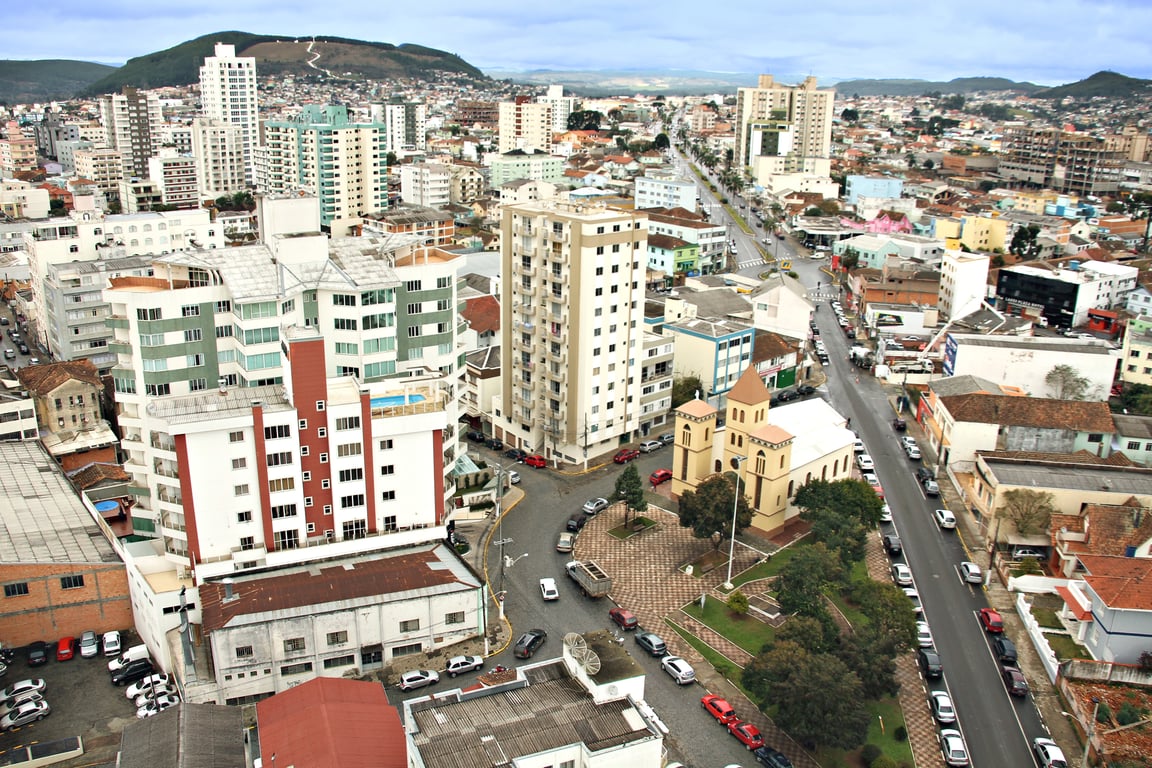 Vista aérea de Lages, na Serra Catarinense