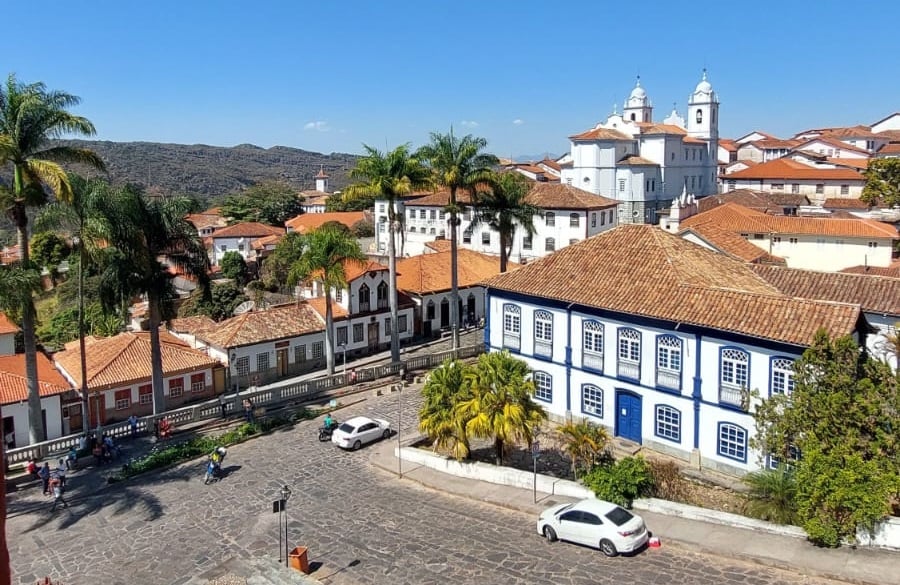 Centro histórico de Diamantina ao entardecer