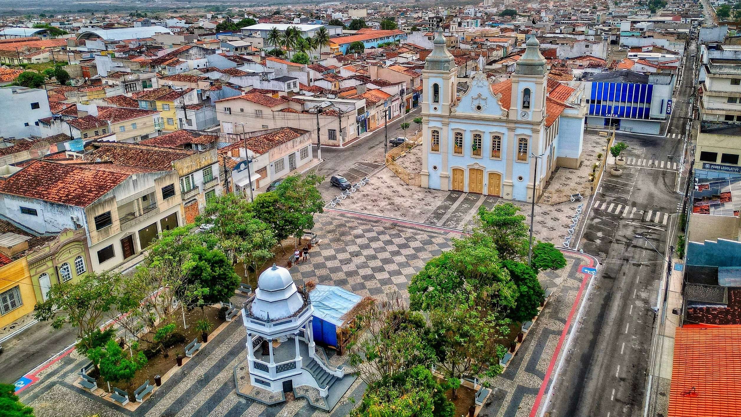 Vista aérea de Lagarto, Sergipe