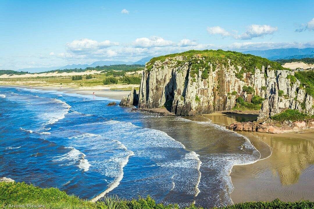 Parque da Guarita em Torres, RS ao pôr do sol